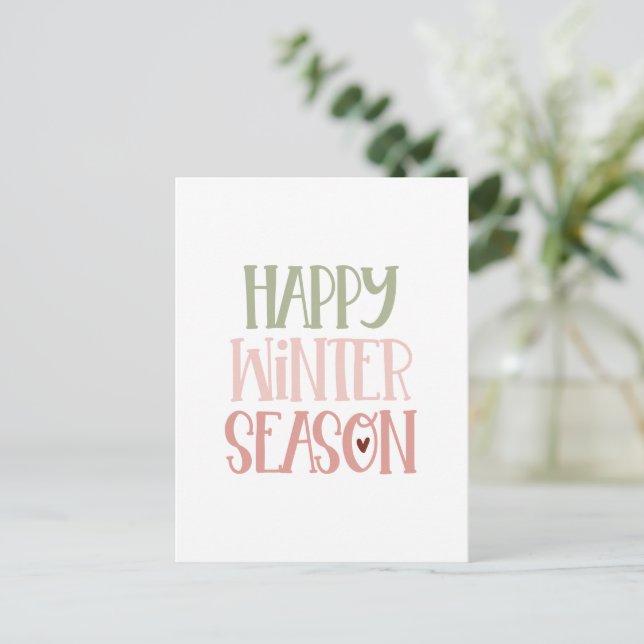 Card (10,8 x 14,2 cm) - Happy Winter Season (Standing Front)