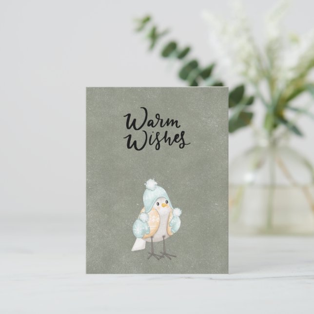 Card (10,8 x 14,2 cm) - Warm Wishes (Standing Front)