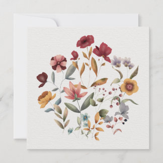 Card (13.3x13.3cm) - Flowers