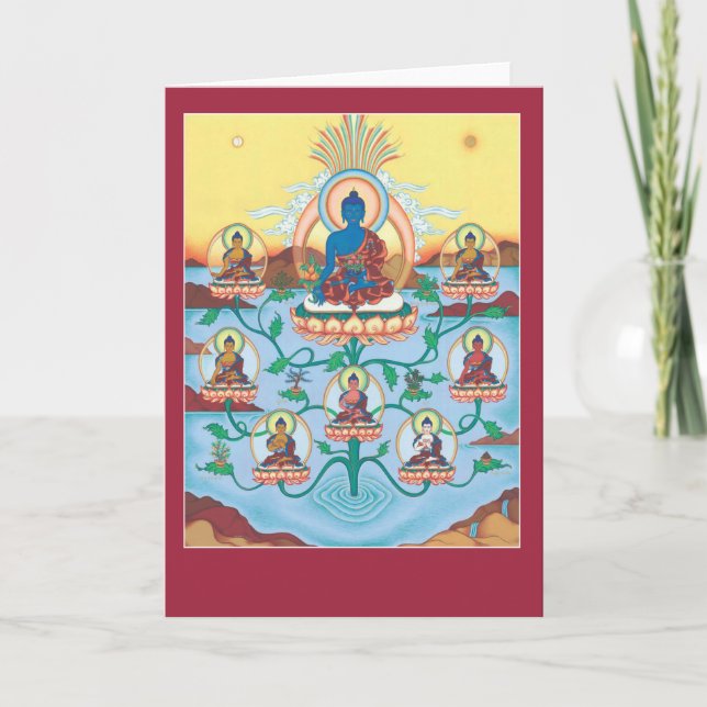 CARD 8 Medicine Buddhas with explanation & mantra (Front)