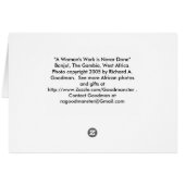 Card, "A Woman's Work is Never Done" (Back Horizontal)