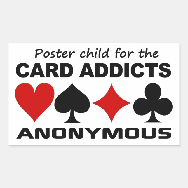 Card Addict stickers | Zazzle