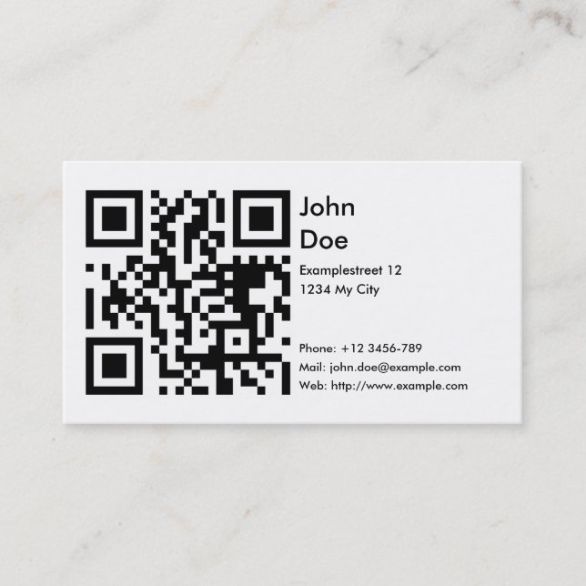 Card (address, phone, email, web) (Front)