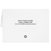 Card Adopt A Koala Australia (Back Horizontal)