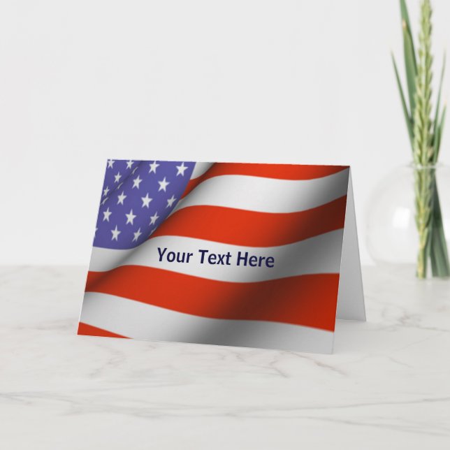 Card - American flag (Front)