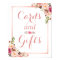 Card and Gifts | Floral Rose Gold Wedding Sign