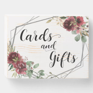 Card and Gifts Wooden Box Sign