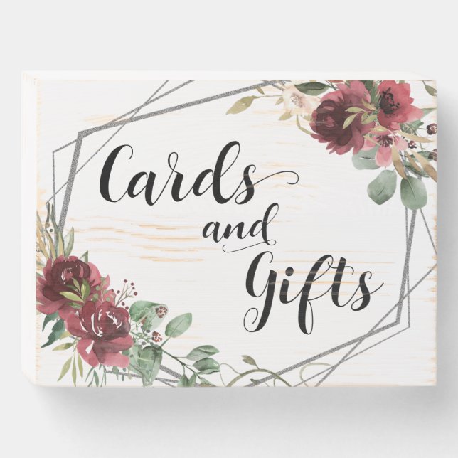 Card and Gifts Wooden Box Sign (Front Horizontal)