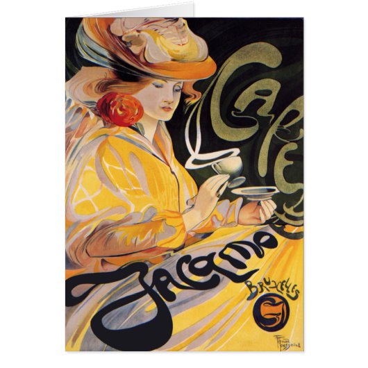 Card: Art Nouveau Café Cards (Front)