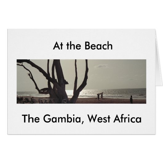 Card, "At the Beach, The Gambia, West Africa" (Front Horizontal)