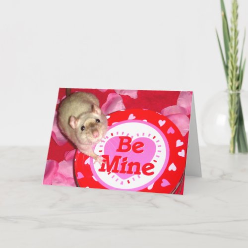 Card Be Mine for rat lovers Holiday Card