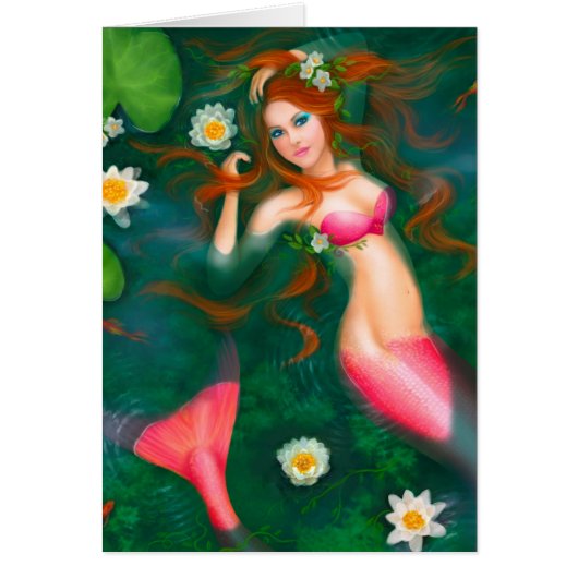 Card Beautiful mermaid (Front)