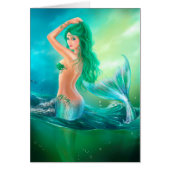 Card Beautiful mermaid in sea (Front)