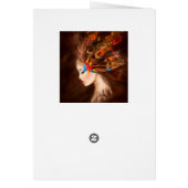 Card Beautiful Spring woman butterfly (Back)