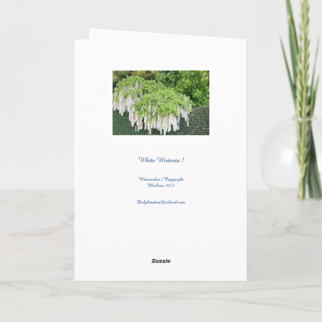 Card /Beauty/Wisteria/Garden/Nature/Tranquility (Back)