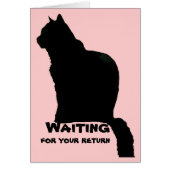 Card - blank - Cat silhouette (Front)