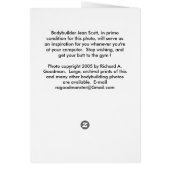 Card, bodybuilder Jean SCUTT, # 58A Cards (Back)