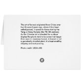 Card / Bonsai Trident Maple (Back Horizontal)