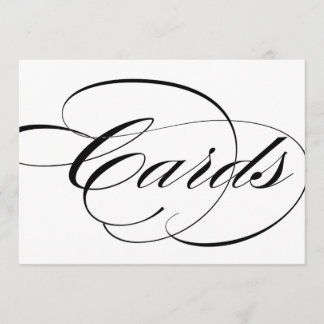 Card box signage for wedding reception decor