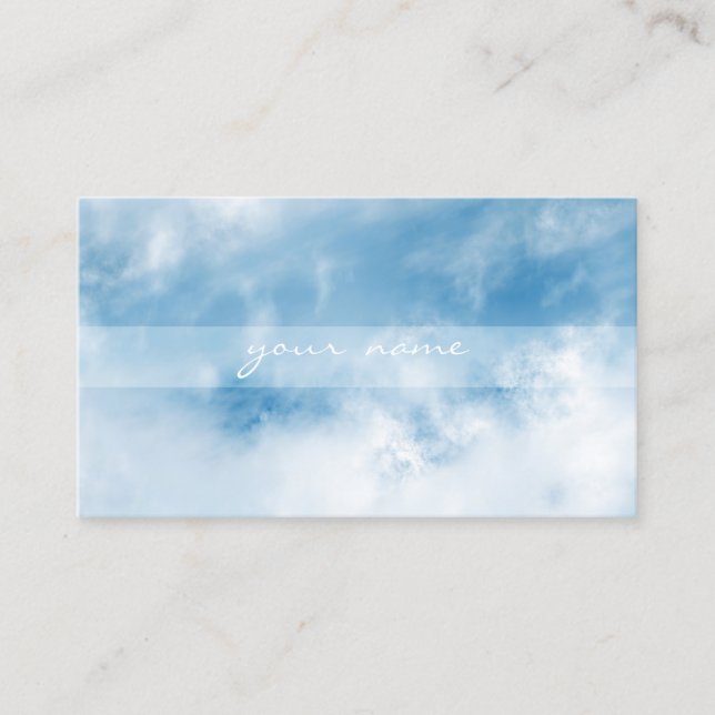 CARD, BUSINESS CARD AND SHOP CARD WITH BLUE SKY CU (Front)