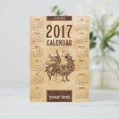 Card Calendar 2017 Chinese (Standing Front)
