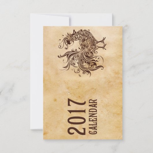 Card Calendar 2017 Chinese (Back)