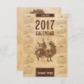Card Calendar 2017 Chinese (Front/Back)