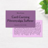 Card-Carrying Fibromyalgia Sufferer Card (Desk)
