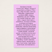 Card-Carrying Fibromyalgia Sufferer Card (Back)