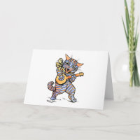 Card: Cat by Louis Wain Holiday Card