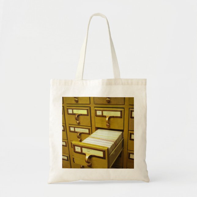 Card Catalog Tote Bag (Front)