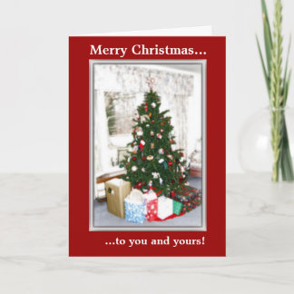 Card - Christmas: Christmas tree with gifts