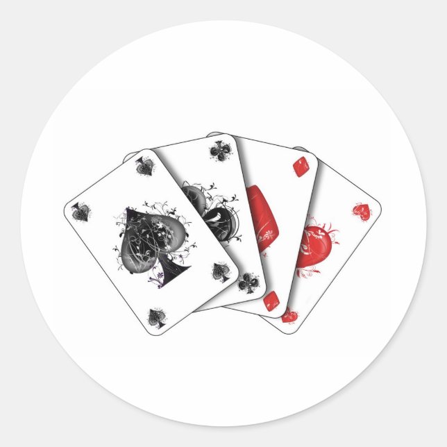 card classic round sticker (Front)