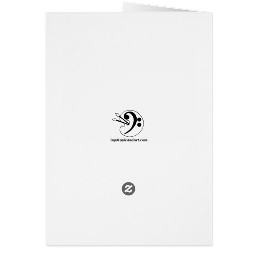 Card - Colorful Double Bass and Clef (Back)