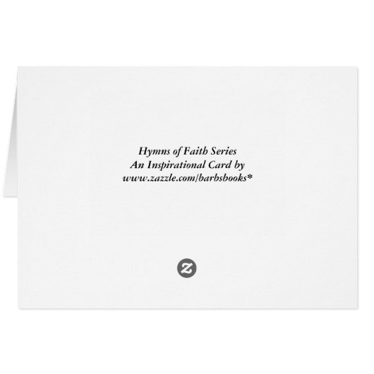 Card: Come, Thou Fount of every blessing (Back Horizontal)