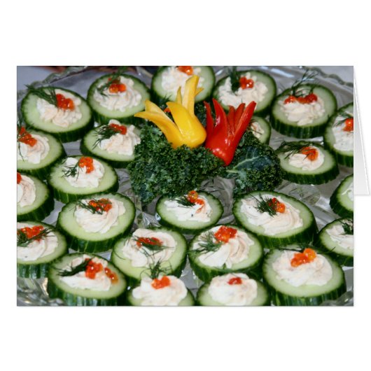 Card, "Cucumber Canapes" (Front Horizontal)