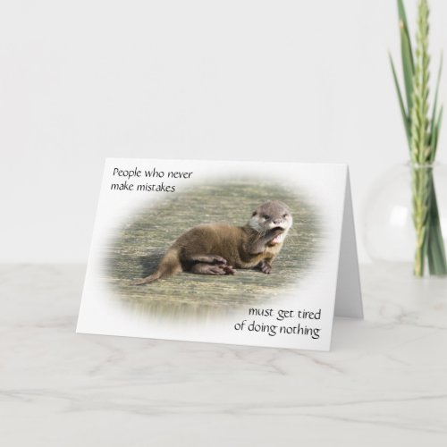 Card _ Cute Baby Otter famous quote