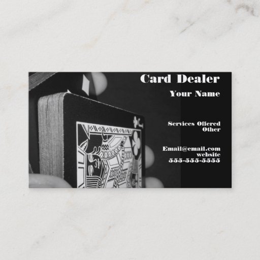 Customizable Card dealer business card