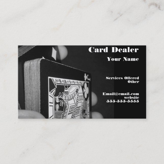 Card dealer business card (Front)