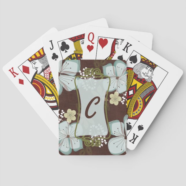 Card Deck Hawaiian Blue Flower (Back)
