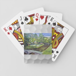 Card deck with golfland painting