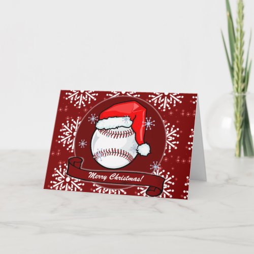 Card _ Decorative Santa Baseball