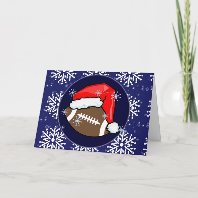 Card - Decorative Santa Football (Front)