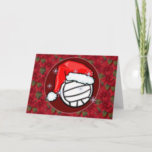 Card _ Decorative Santa Volleyball