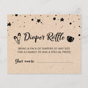 CARD Diaper Raffle Baby Shower Party Game