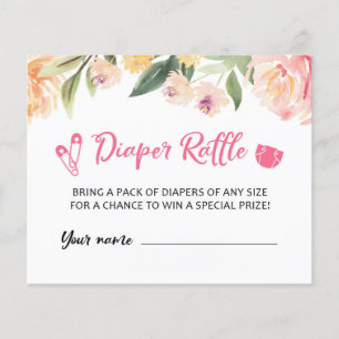 CARD Diaper Raffle Baby Shower Party Game