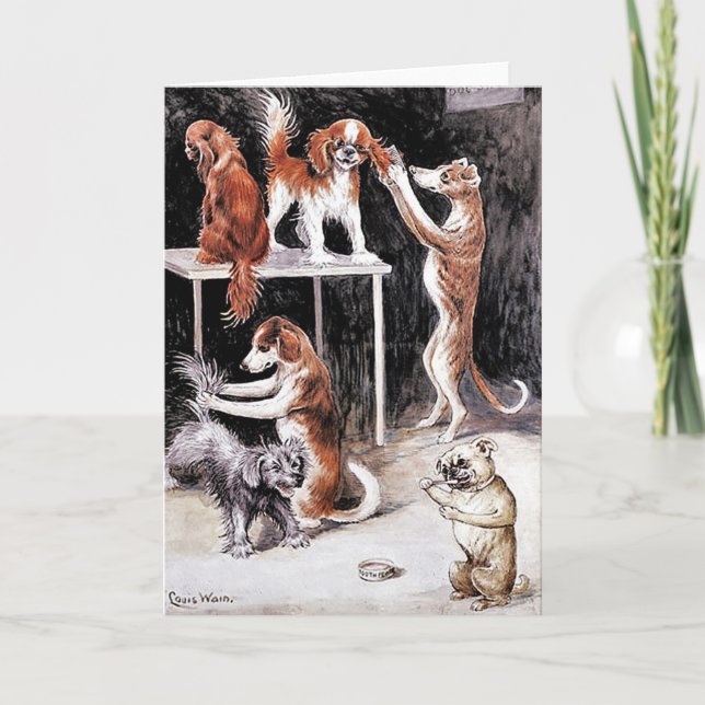 Card: Dogs Grooming Dogs Card (Front)