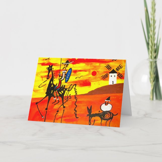 Card Don Quixote. 5" x 7" (Front)