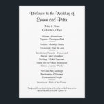 Card/Downloadable Simple One-Sided Wedding Program<br><div class="desc">This program is available in two options: as a ready-made card or as a downloadable file for printing on your own. The classic serif font layout, featuring a script title at the top and a chosen quote or scripture at the bottom, maintains an elegant aesthetic in both formats. Opt for...</div>