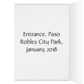 Card: Entrance to Paso Robles Downtown City Park (Inside (Left))